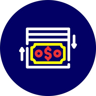 Benzersiz para vektör simgesi