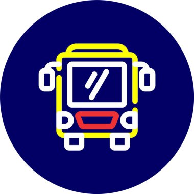 otobüs simge vektör çizim