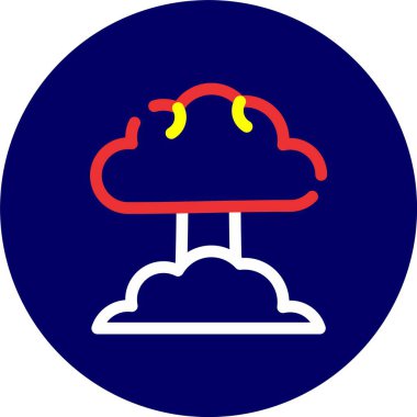 Bulut simgesinin vektör illüstrasyonu