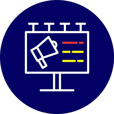 Billboard simgesinin vektör illüstrasyonu