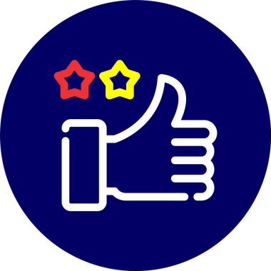 Başparmak yukarı simgesi, basit vektör çizim