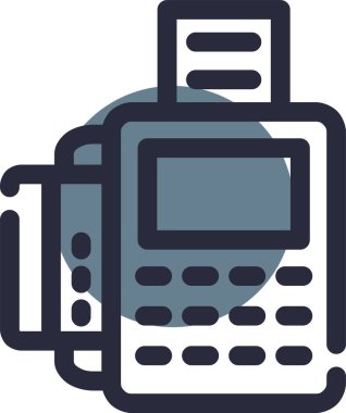 iş finans hesap makinesi simgesi - taslak biçimi