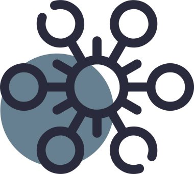 Virüs ikonu vektör illüstrasyonu