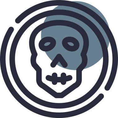 Bir kafatası simgesinin vektör çizimi