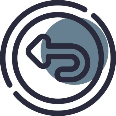 Mavi ve gri simgenin vektör çizimi