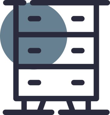 Dolap. Web simgesi basit illüstrasyon