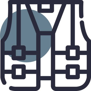 Mavi renkli bir çantanın vektör illüstrasyonu