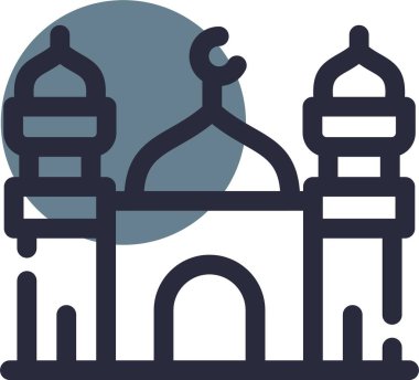 Cami simgesi vektör illüstrasyonu