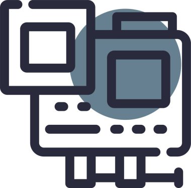 Tarayıcı internet ağı simgesi - taslak biçimi