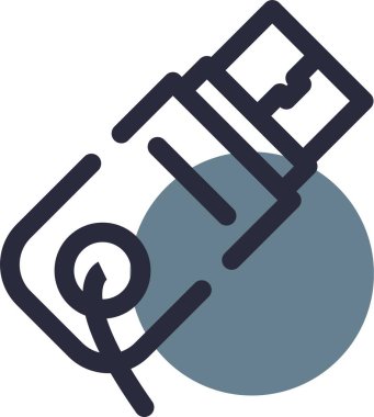 Bir kamera simgesinin vektör illüstrasyonu