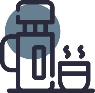 Gaz sobası. Web simgesi basit illüstrasyon