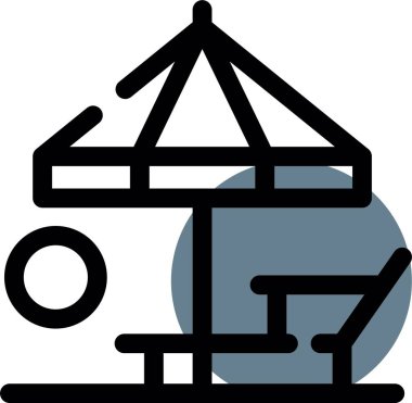 Eğlence parkı eğlence simgesi - ana hatları biçiminde