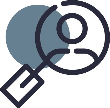 Arama büyüteç simgesini ana hat biçiminde bul