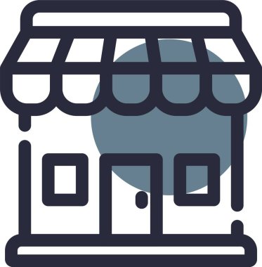 Mağaza. Web simgesi basit illüstrasyon