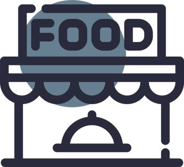 Yemek. Web simgesi basit illüstrasyon
