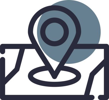gps konum haritası konumu simgesi - taslak biçimi