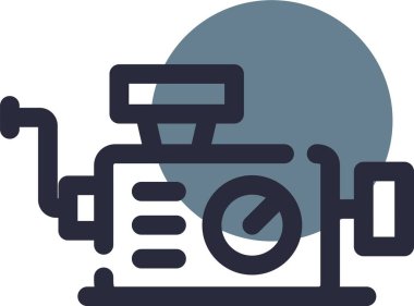 Bir benzin istasyonunun vektör illüstrasyonu