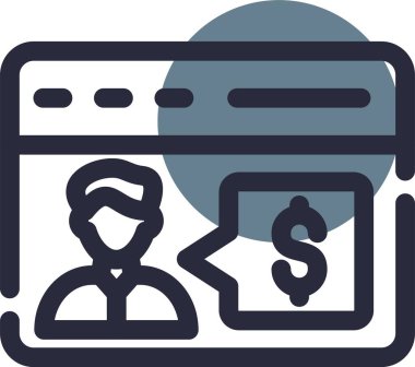 Dolar vektör simgesi modern basit vektör çizimi