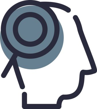 Beyin simgesi, vektör illüstrasyonu