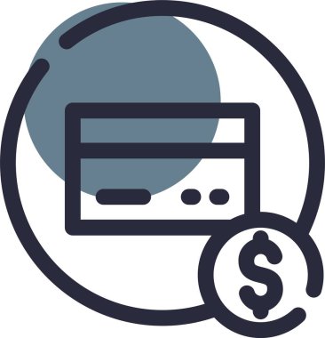 Çevrimiçi Ödeme Vektörü Glyph Simgesi Tasarımı