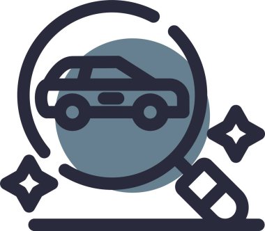 araba sigortası ikonu vektör illüstrasyonu