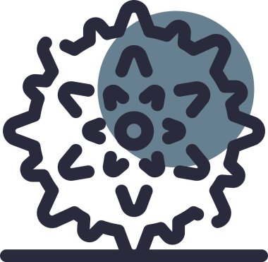 Corona virüsü, covid 19, corona virüsü ikon vektör çizimi