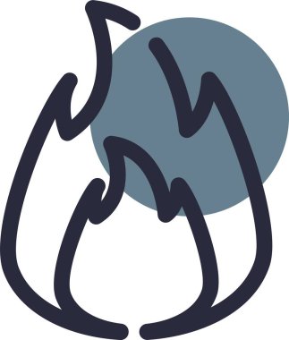 ateş alev simgesi ile doldurulmuş - özet biçimi