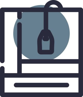 Kilit. Web simgesi basit illüstrasyon