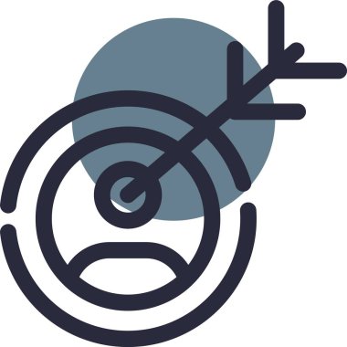 Mavi bir simgenin vektör illüstrasyonu