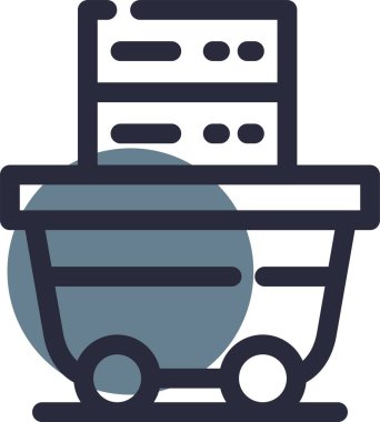 Alışveriş arabası simgesi - taslak biçiminde