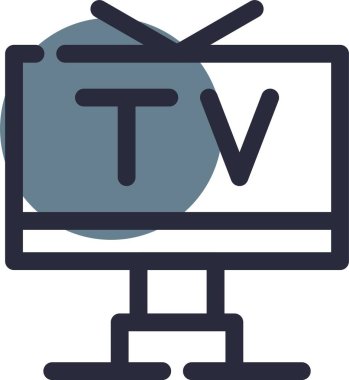 Televizyon. Web simgesi basit illüstrasyon