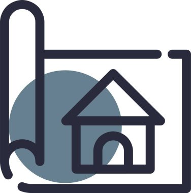 Modern yapı simgesinin vektör illüstrasyonu