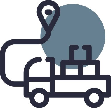 Bir kamyon simgesinin vektör çizimi