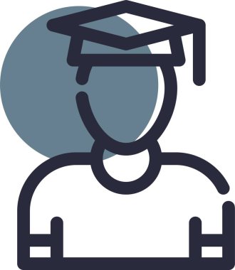 Öğrenci mezunu. Web simgesi