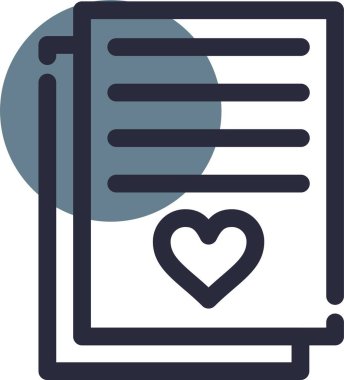 Belge. Web simgesi basit illüstrasyon