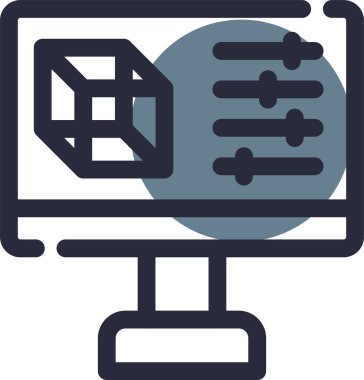 Bilgisayar. Web simgesi basit tasarım