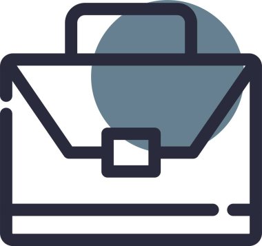 Çantanın vektör illüstrasyonu, simge kavramı