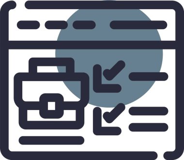 Kontrol listesi web simgesi, basit vektör illüstrasyonu