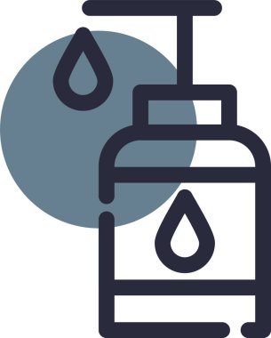 Su şişesi ikonu. vektör illüstrasyonu