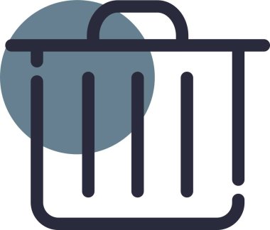 Alışveriş sepeti ikonu. vektör illüstrasyonu