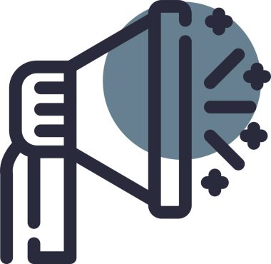 Megafon. Basit simge vektör illüstrasyonu