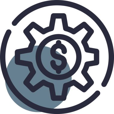 Bir dişli simgesini vektör çizim