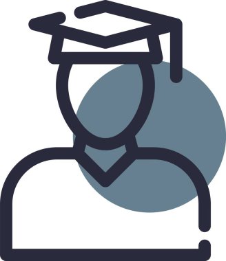 Mezuniyet şapkası ikonu. İnternet için mezuniyet şapkası vektör simgelerinin basit çizimi