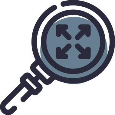 Kilit ikonlu büyüteç. vektör çizimi tasarımı