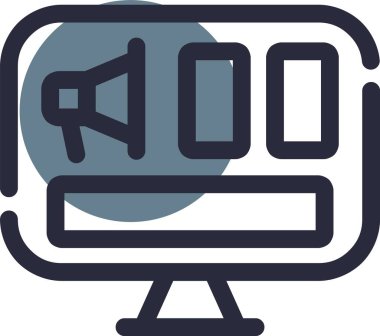 Televizyon. Web simgesi basit illüstrasyon