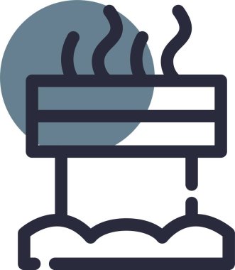 Şöminenin vektör illüstrasyonu