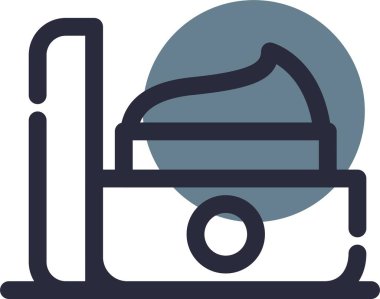 Kahve makinesi, illüstrasyon, vektör, beyaz arkaplan üzerinde.