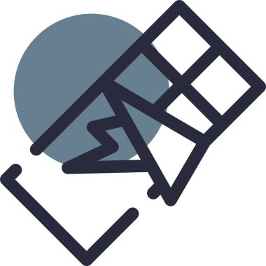 Kırık pencere simgesi katı biçiminde