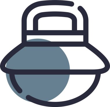 Bir topun mavi ve beyaz ikonunun vektör çizimi