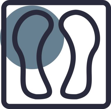 insan ayak izleri simge vektör çizim